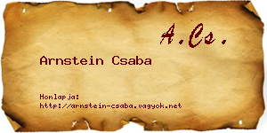 Arnstein Csaba névjegykártya